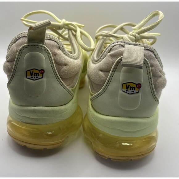 Size 7 Nike Air VaporMax Plus Cream & Green/Yellow DJ3023-700 - Picture 4 of 13